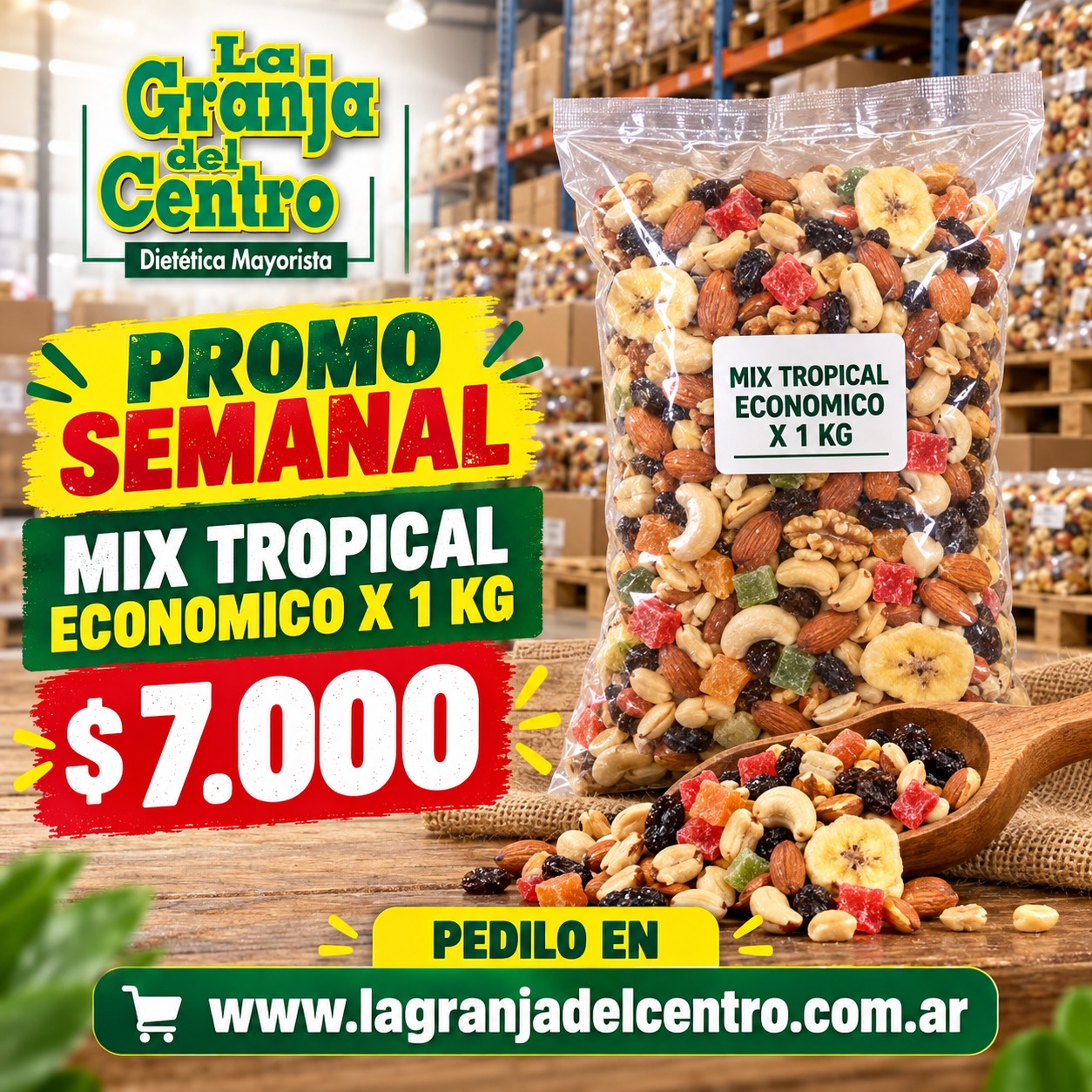 Ofertas y Promociones Mix Tropical Economico x 1 kg promo semanal